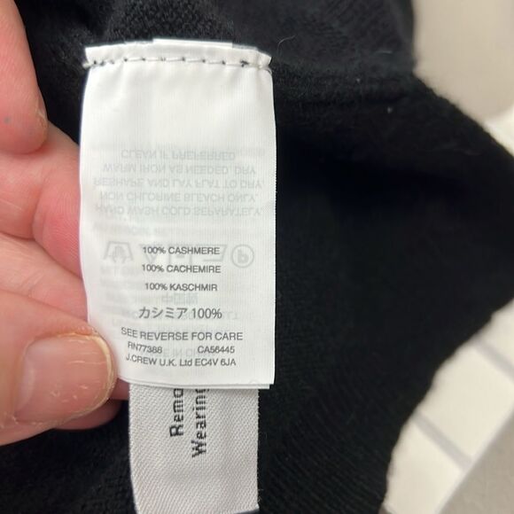 J. Crew HO862 Black Cashmere crewneck sweater NWT size XS - Picture 8 of 9